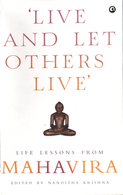 LIVE AND LET OTHERS LIVE mahavir book by nanditha krishnan
